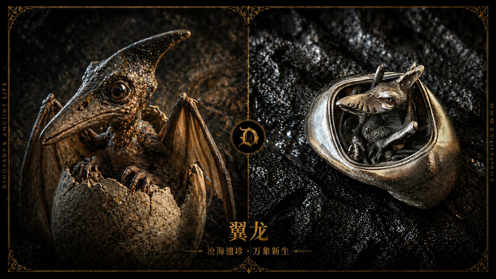 翼龙主题戒指作品